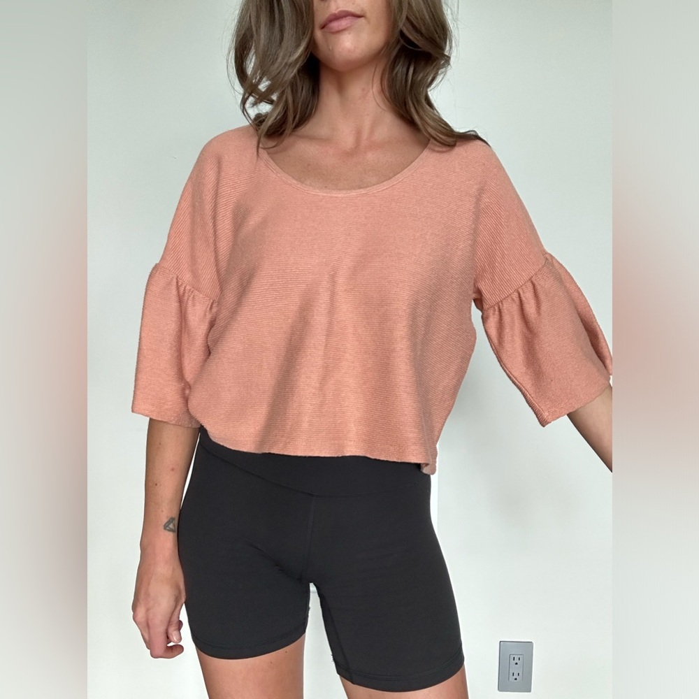 Madewell Texture & Thread Gathered-Sleeve Top